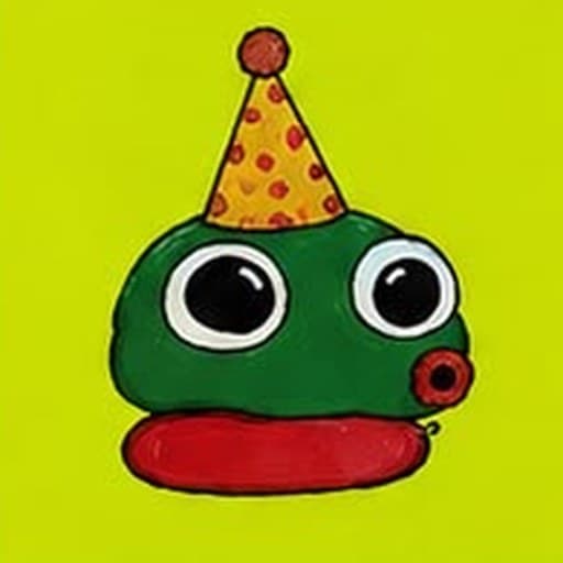 Blob Pepe #0008 — Party Hat