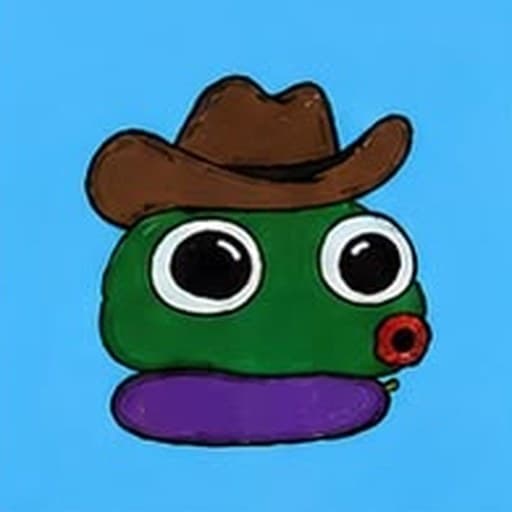 Blob Pepe #0003 — Cowboy Hat